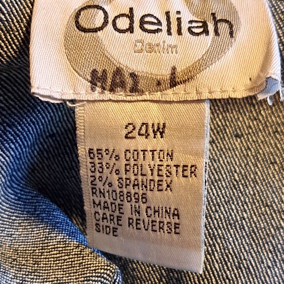 Odeliah Denim Long Skirt Size 24W - Picture 6 of 7